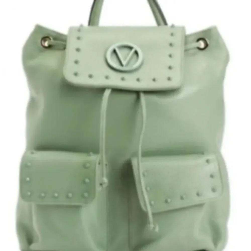NWT Valentino Backpack Rockstud Green Leather Authentic